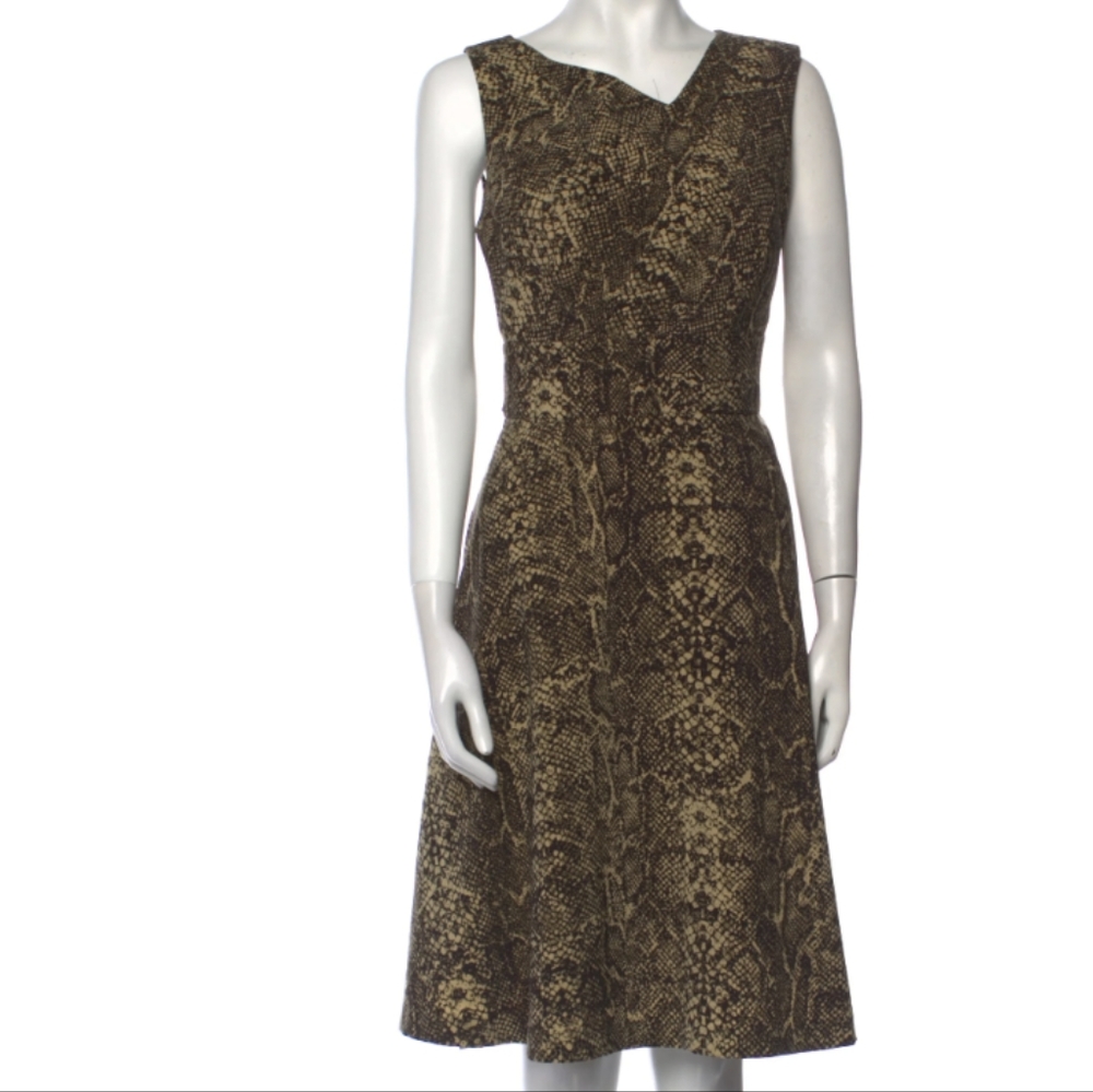 SAKS Fifth Avenue Snakeskin Print Fall Dress